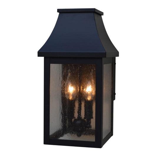 7″ Providence Flush Wall Mount - PRW-7CS-BK - Satin Black by Arroyo Craftsman