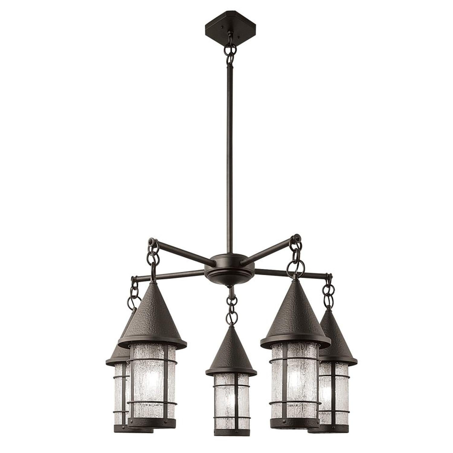 7″ Valencia 5 Light Chandelier - VCH-7/5RM-BZ - Bronze by Arroyo Craftsman