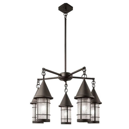 7″ Valencia 5 Light Chandelier - VCH-7/5RM-BZ - Bronze by Arroyo Craftsman