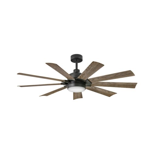Turbine 60" LED Smart Fan - Matte Black - Driftwood Blades  - Hinkley Lighting 904260FMB-LWD