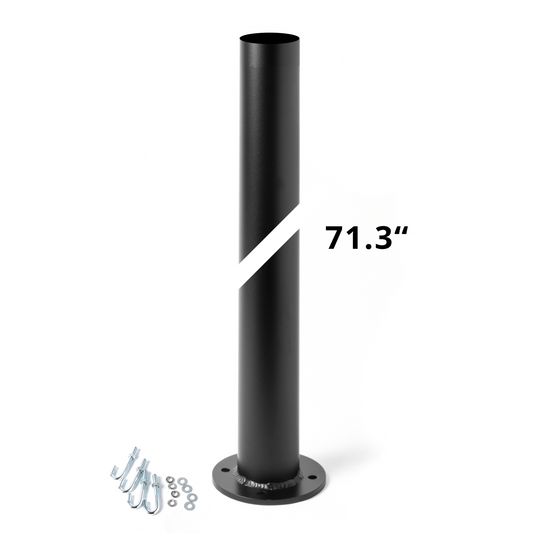 71" Round Outdoor Post for Bollards and Post Lights - Coastal Black by Hubbardton Forge