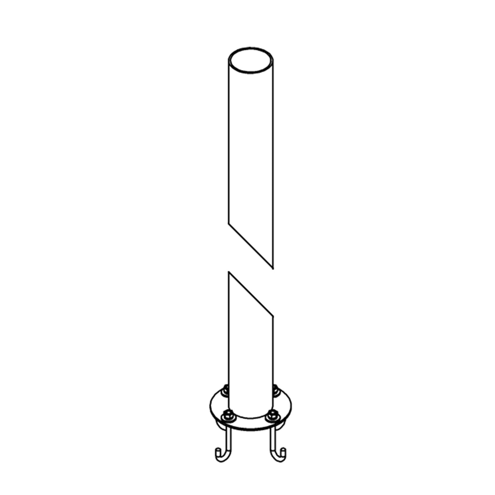 71" Round Outdoor Post for Bollards and Post Lights - Coastal Dark Smoke by Hubbardton Forge