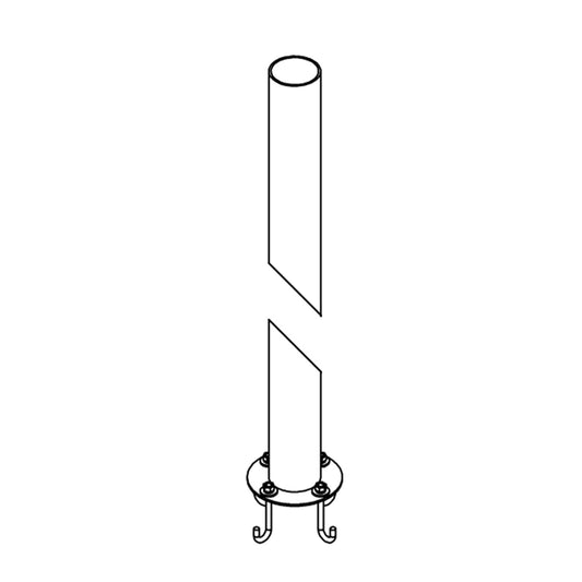 71" Round Outdoor Post for Bollards and Post Lights - Coastal Dark Smoke by Hubbardton Forge