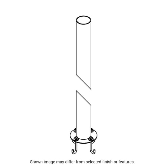 71" Round Outdoor Post for Bollards and Post Lights - White by Hubbardton Forge