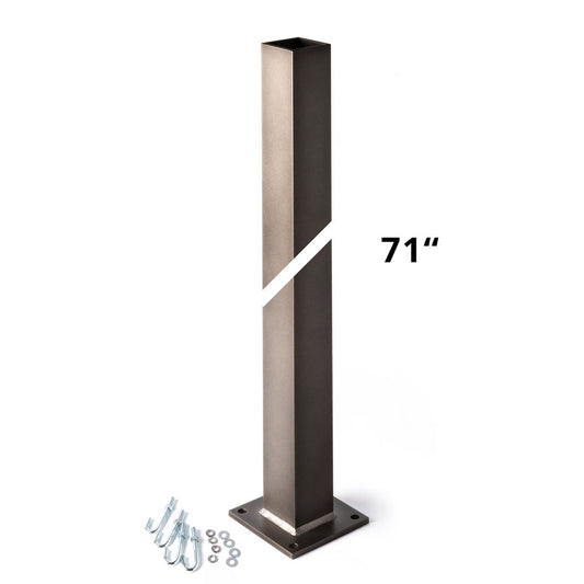 71" Square Outdoor Post for Bollards and Post Lights - Coastal Dark Smoke by Hubbardton Forge