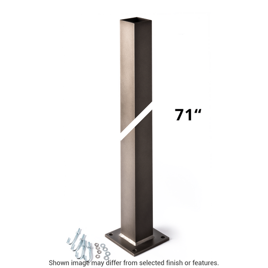 71" Square Outdoor Post for Bollards and Post Lights - White by Hubbardton Forge