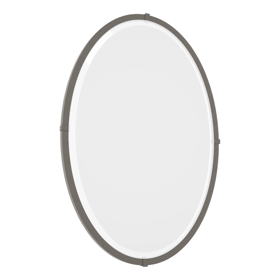 Hubbardton Forge 710004 Beveled Oval Mirror - Handcrafted Artistry with Versatile Finish Options