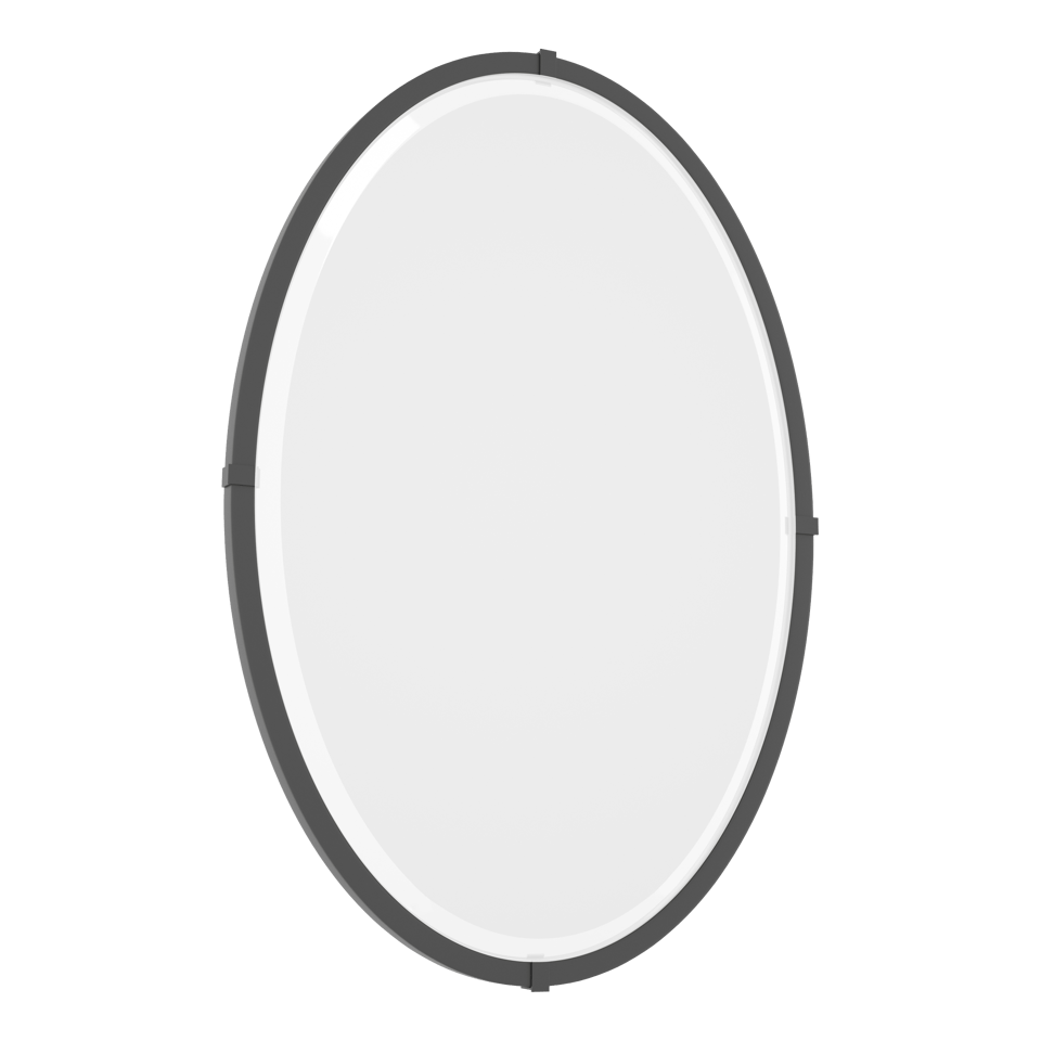 Hubbardton Forge 710004 Beveled Oval Mirror - Handcrafted Artistry with Versatile Finish Options