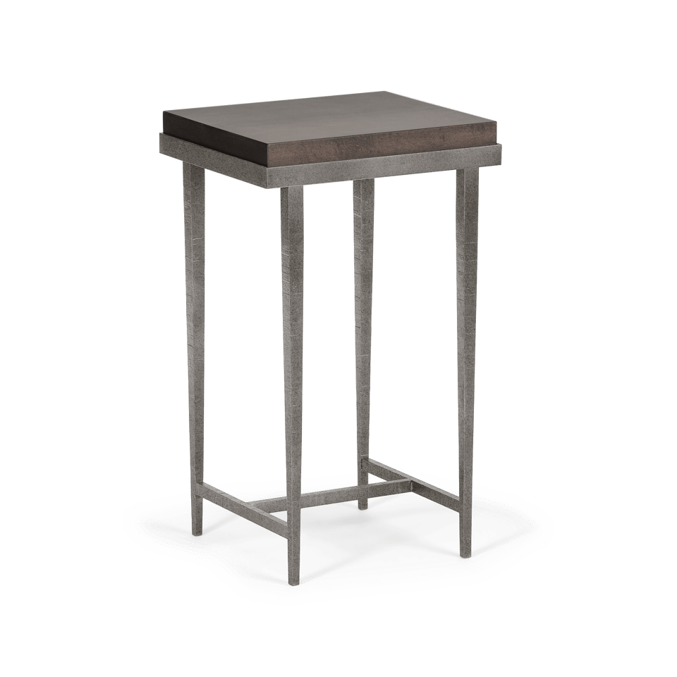 Hubbardton Forge Wick Side Table with 1.5" Solid Maple Top, Custom Finishes, 27"H x 16"W x 14"D