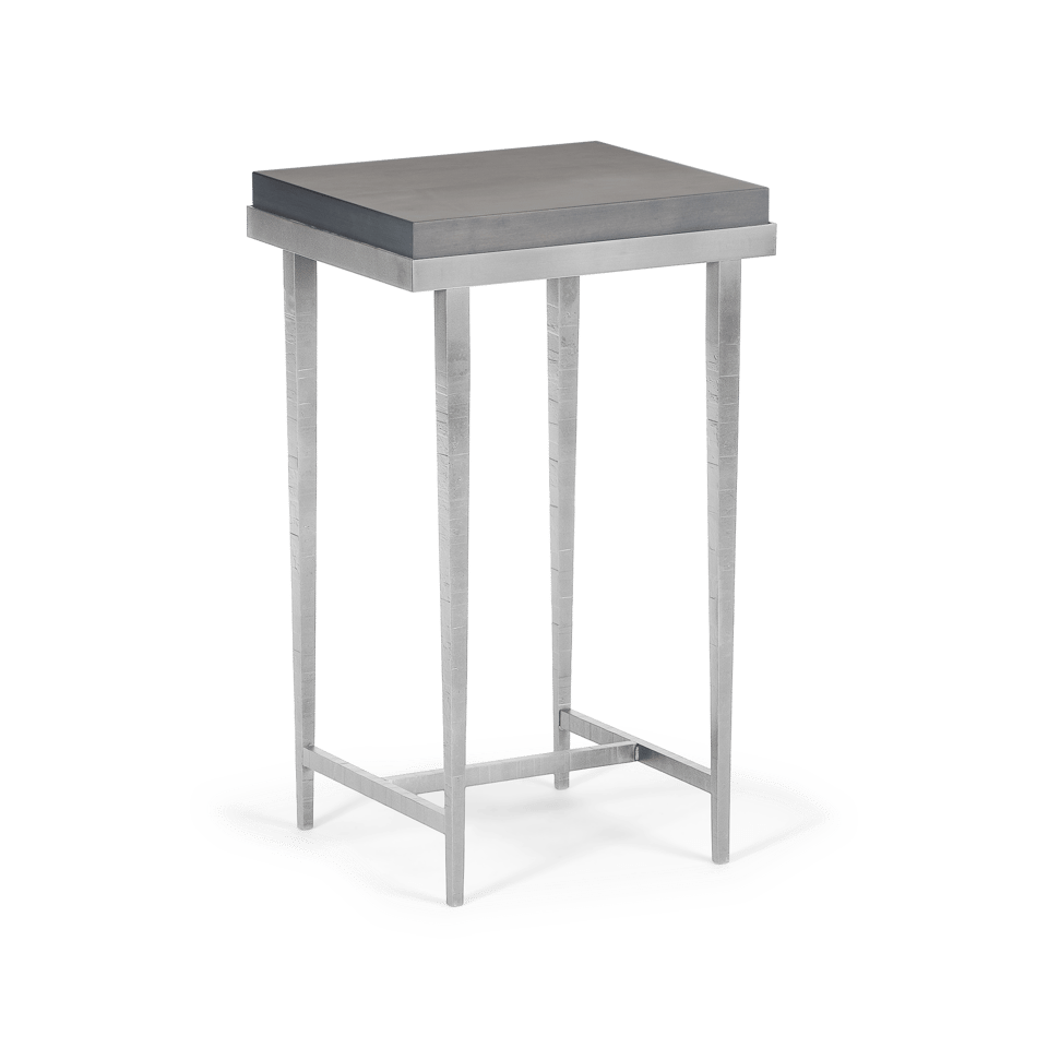 Hubbardton Forge Wick Side Table with 1.5" Solid Maple Top, Custom Finishes, 27"H x 16"W x 14"D