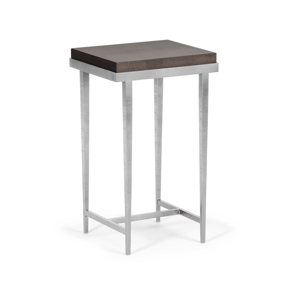 Hubbardton Forge Wick Side Table with 1.5" Solid Maple Top, Custom Finishes, 27"H x 16"W x 14"D