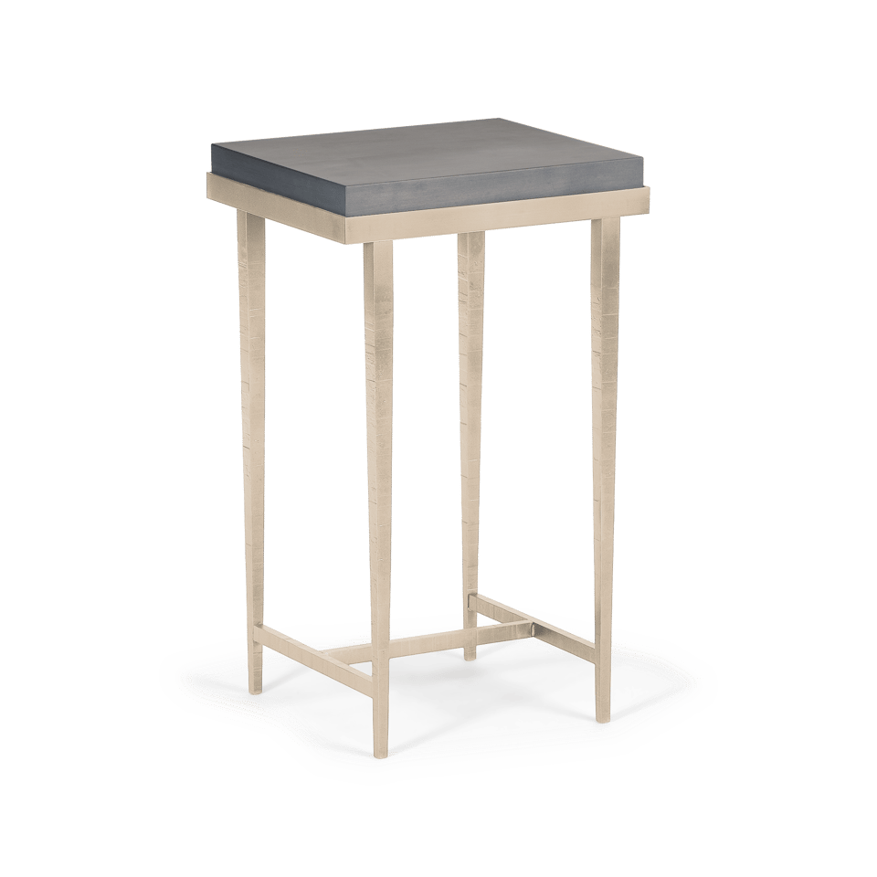 Hubbardton Forge Wick Side Table with 1.5" Solid Maple Top, Custom Finishes, 27"H x 16"W x 14"D