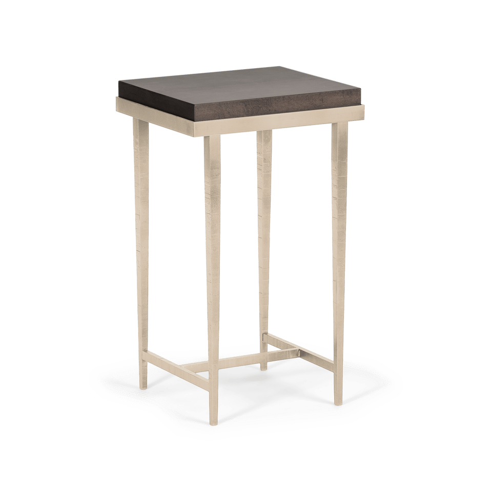Hubbardton Forge Wick Side Table with 1.5" Solid Maple Top, Custom Finishes, 27"H x 16"W x 14"D