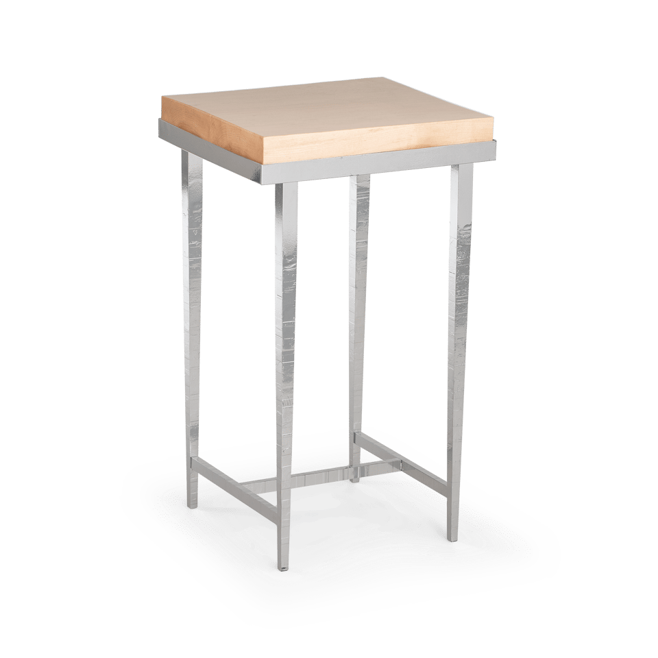 Hubbardton Forge Wick Side Table with 1.5" Solid Maple Top, Custom Finishes, 27"H x 16"W x 14"D