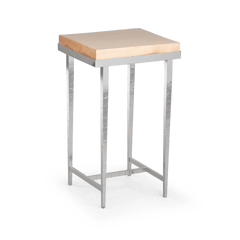 Hubbardton Forge Wick Side Table with 1.5" Solid Maple Top, Custom Finishes, 27"H x 16"W x 14"D
