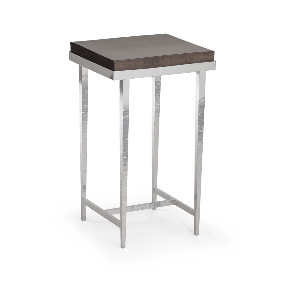 Hubbardton Forge Wick Side Table with 1.5" Solid Maple Top, Custom Finishes, 27"H x 16"W x 14"D