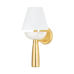 New Windsor Sconce By Hudson Valley Lighting, 16.25" H Aged Brass Wall Light With Alabaster Shade