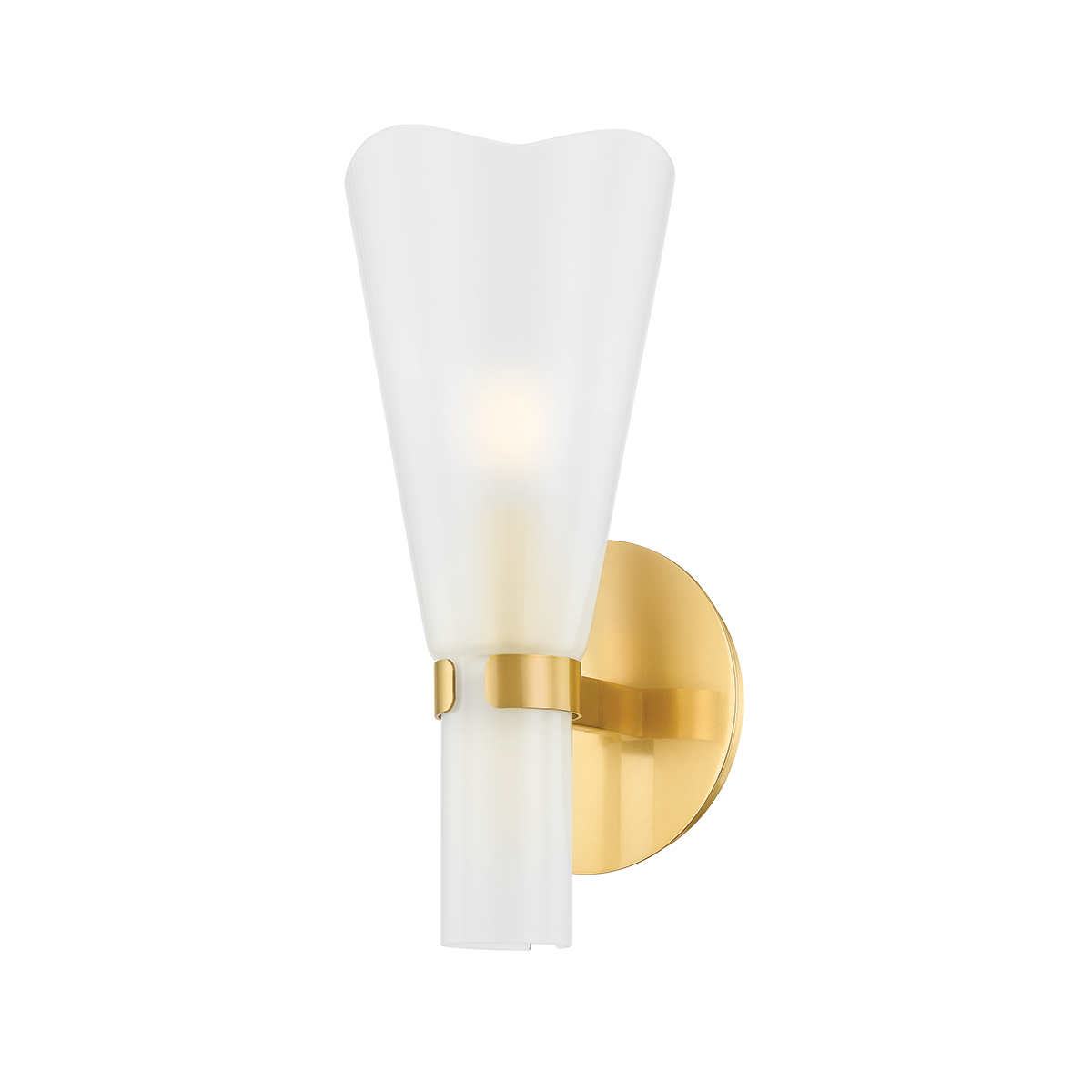 Pine Isle Wall Sconce by Hudson Valley Lighting - Dimmable 1-Light Fixture with Etched Glass Shade