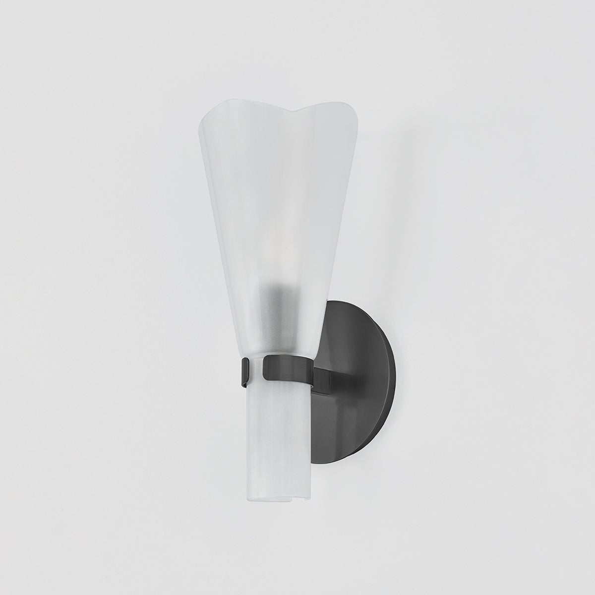 Pine Isle Wall Sconce by Hudson Valley Lighting - Dimmable 1-Light Fixture with Etched Glass Shade