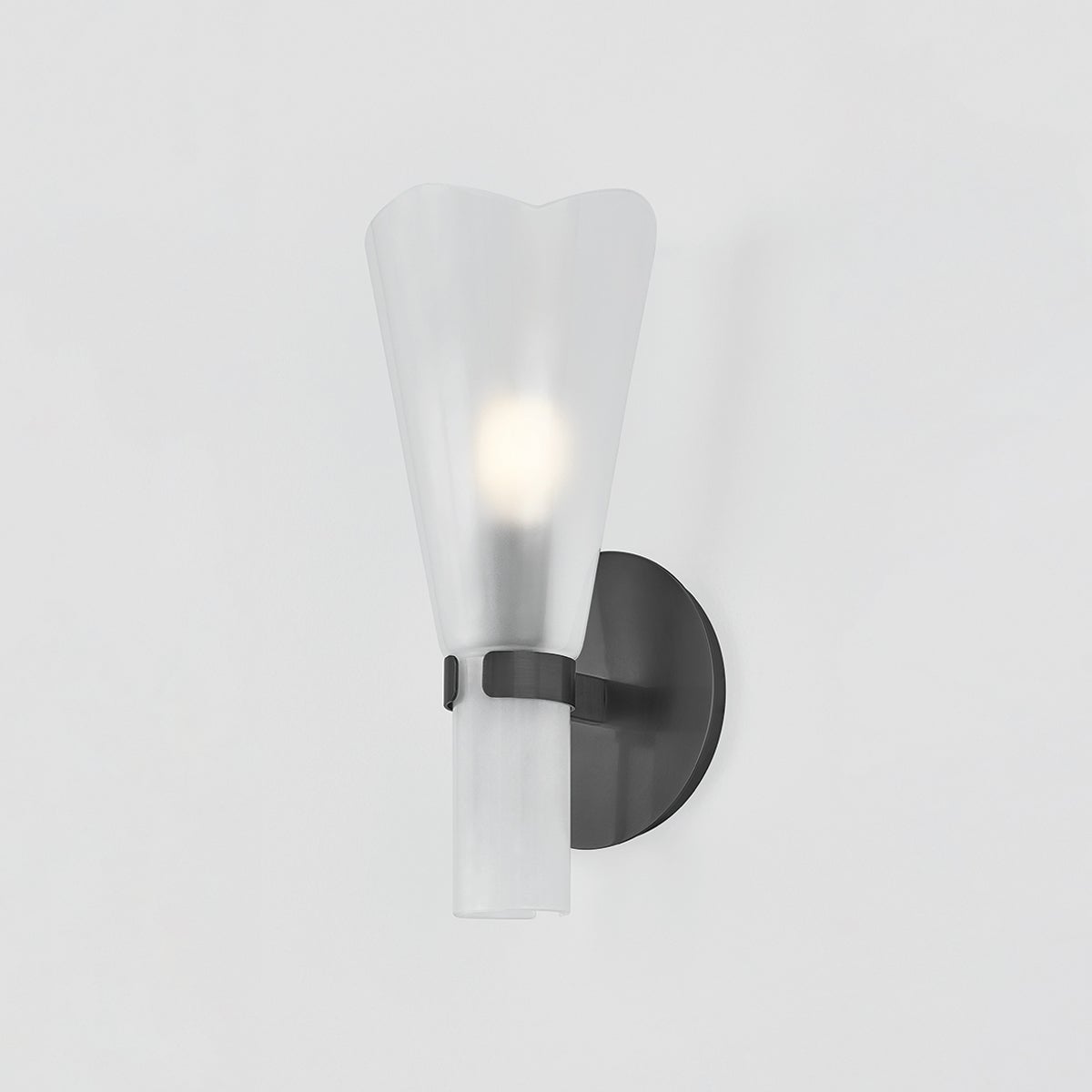 Pine Isle Wall Sconce by Hudson Valley Lighting - Dimmable 1-Light Fixture with Etched Glass Shade