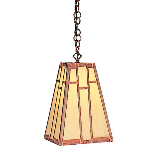 8″ Asheville Hanging Pendant - AH-8TN-RC - Raw Copper by Arroyo Craftsman