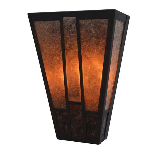 8″ Asheville Sconce - AS-8MC-BZ - Bronze by Arroyo Craftsman