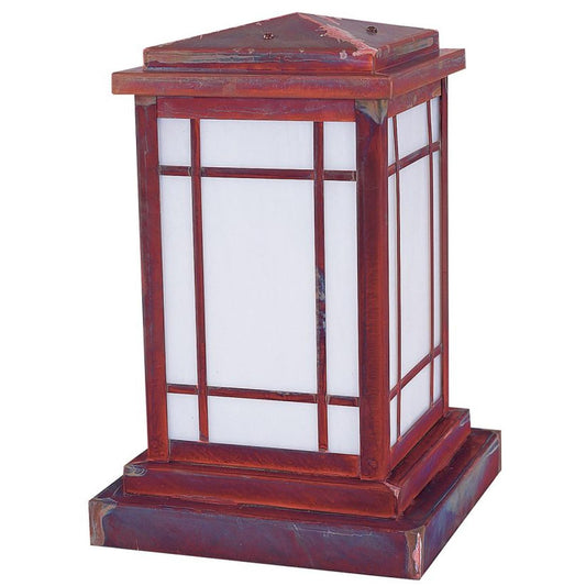 8″ Avenue Column Mount - AVC-8WO-RC - Raw Copper by Arroyo Craftsman