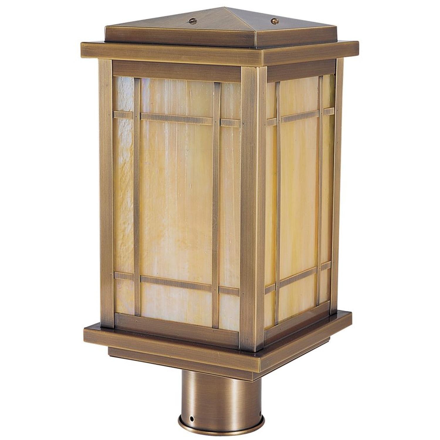 8″ Avenue Post Mount - AVP-8GW-AB - Antique Brass by Arroyo Craftsman