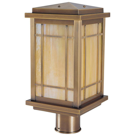 8″ Avenue Post Mount - AVP-8GW-AB - Antique Brass by Arroyo Craftsman