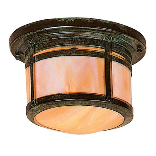 8″ Berkeley Flush Ceiling Mount - BCM-8GW-VP - Verdigris Patina by Arroyo Craftsman