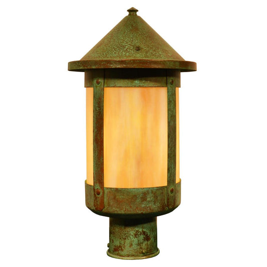 8″ Berkeley Post Mount - BP-8GW-VP - Verdigris Patina by Arroyo Craftsman
