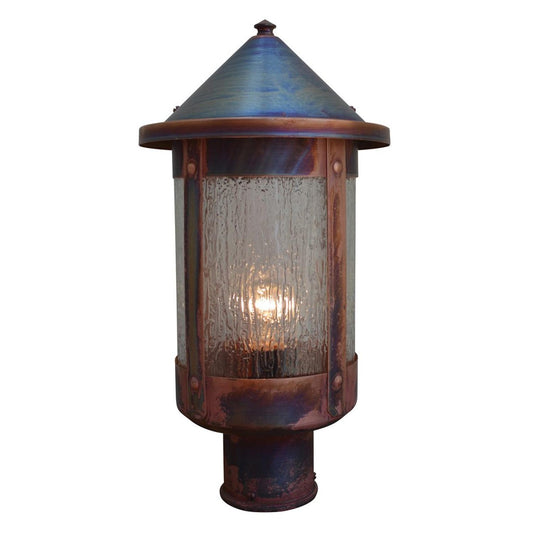8″ Berkeley Post Mount - BP-8RM-RC - Raw Copper by Arroyo Craftsman