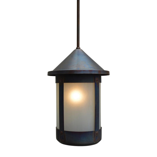 8″ Berkeley Stem Hung Pendant - BSH-8F-RC - Raw Copper by Arroyo Craftsman