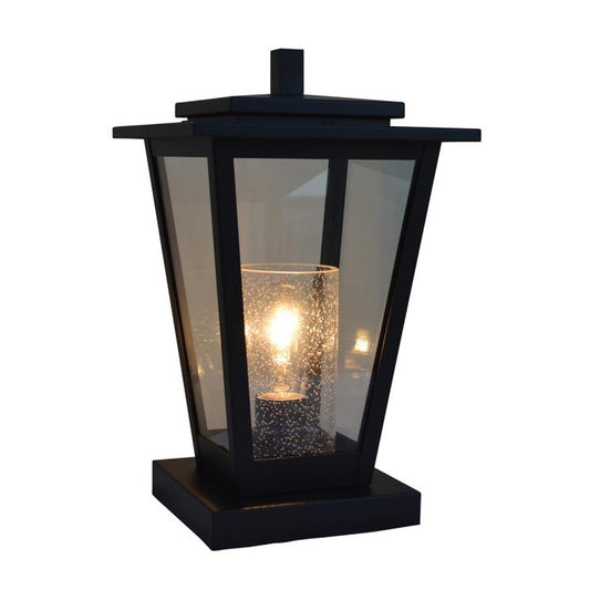 8″ Brighton Column Mount - BRC-8CLR/CS-BK - Satin Black by Arroyo Craftsman