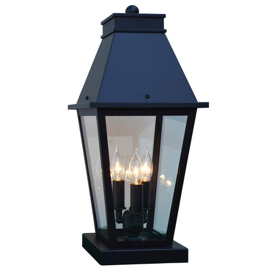 8″ Croydon Column Mount - CRC-8CLR-BK - Satin Black by Arroyo Craftsman