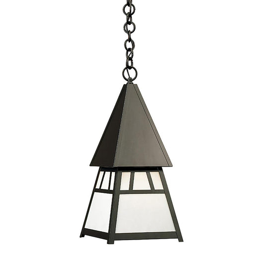 8″ Dartmouth Pendant - DH-8WO-BK - Satin Black by Arroyo Craftsman