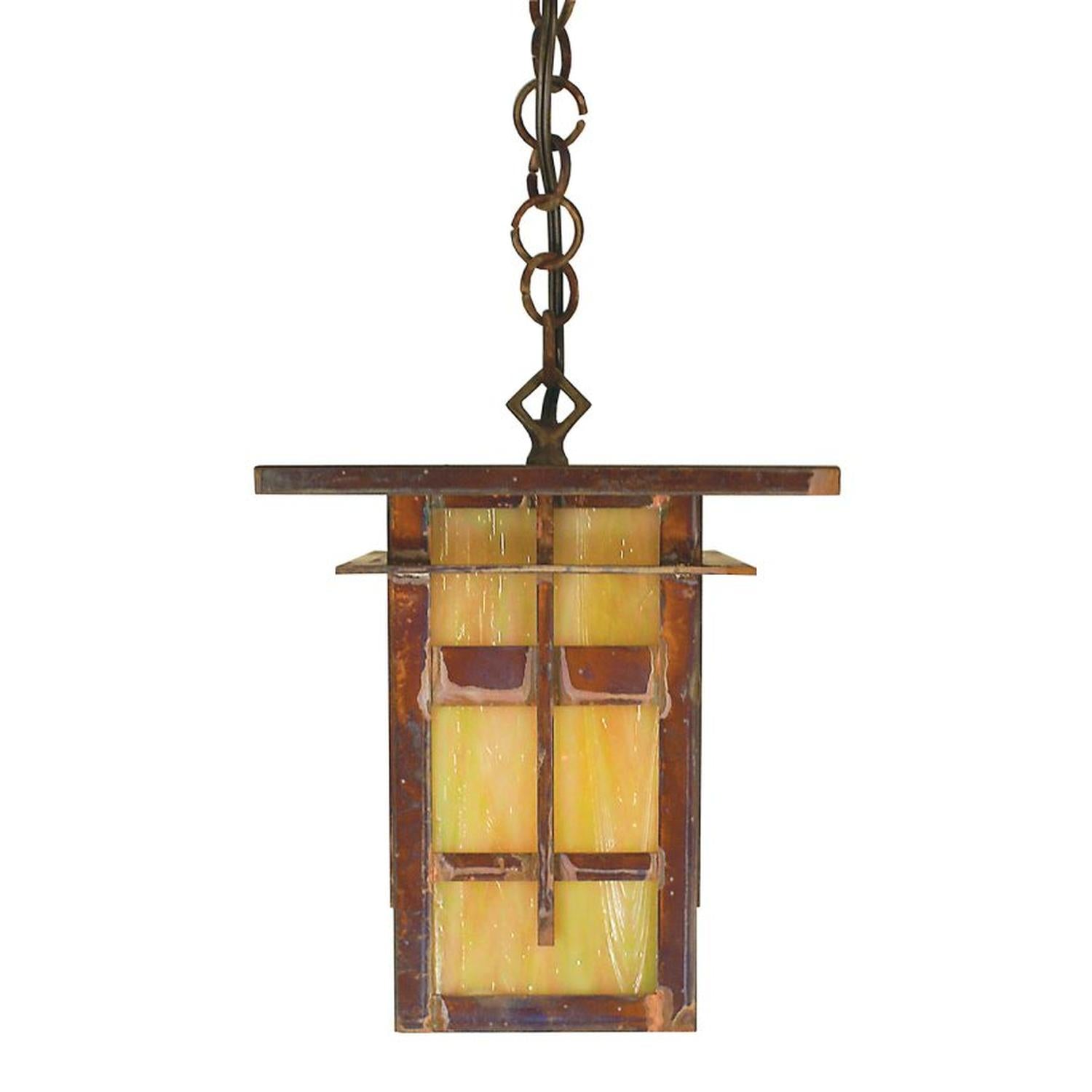 8″ Finsbury Pendant - FIH-8GW-RC - Raw Copper by Arroyo Craftsman