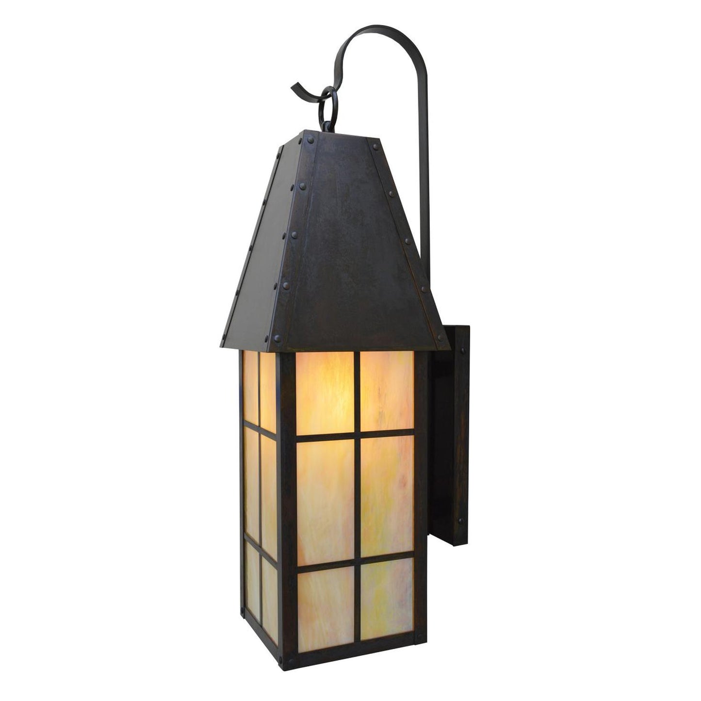 8″ Hampton Wall Mount - HAB-8GW-BZ - Bronze by Arroyo Craftsman