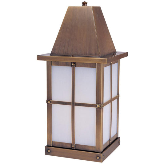 8″ Hartford Column Mount - HC-8WO-AB - Antique Brass by Arroyo Craftsman