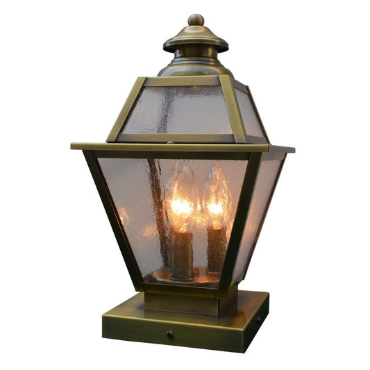 8″ Inverness Column Mount With Glass Roof - INC-8GRCS-AB - Antique Brass by Arroyo Craftsman