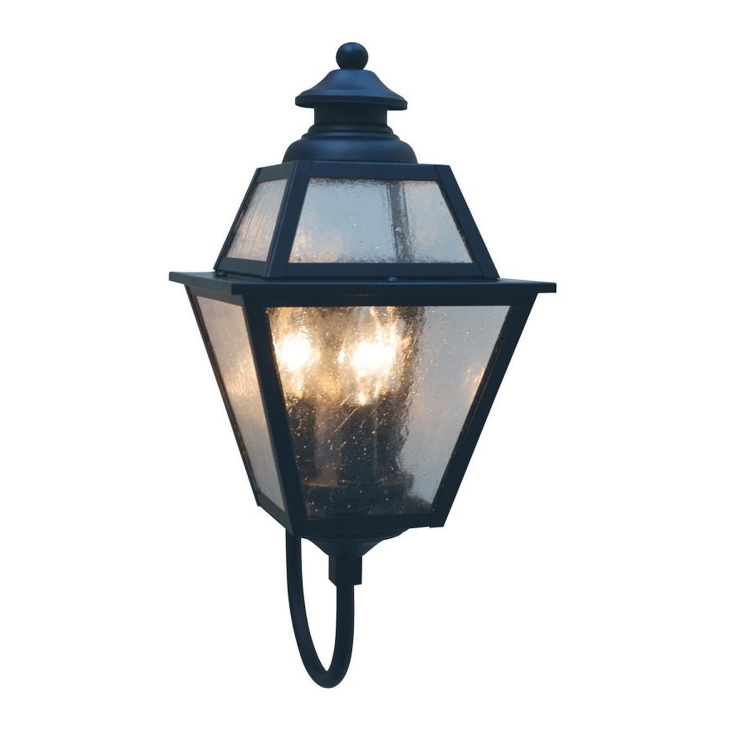 8″ Inverness Wall Mount With Glass Roof - INB-8GRCS-BK - Satin Black by Arroyo Craftsman