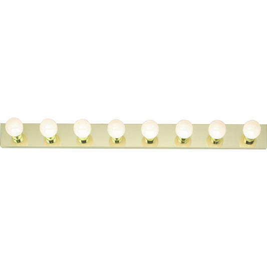 8 Light - 48" Vanity Strip - Polished Brass Finish - Satco SF77-191