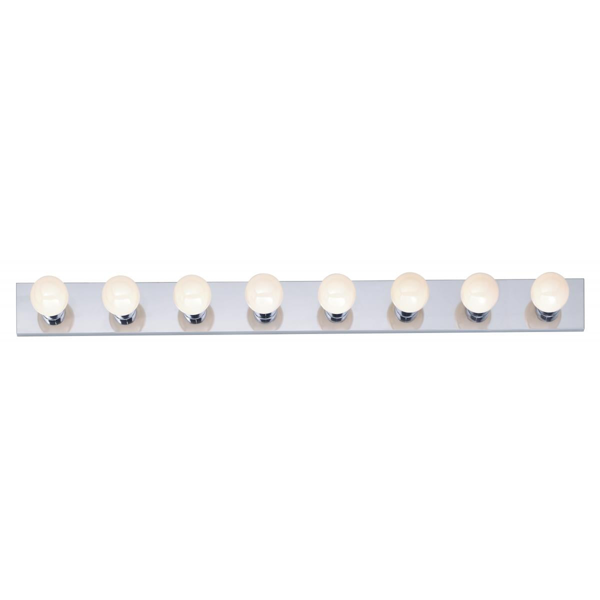 8 Light - 48" Vanity Strip - Polished Chrome Finish - Satco SF77-195