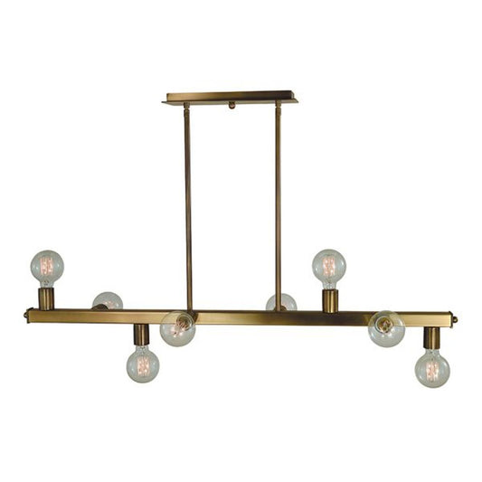 8-Light Antique Brass Heloise Island Chandelier - 5381 AB by Framburg