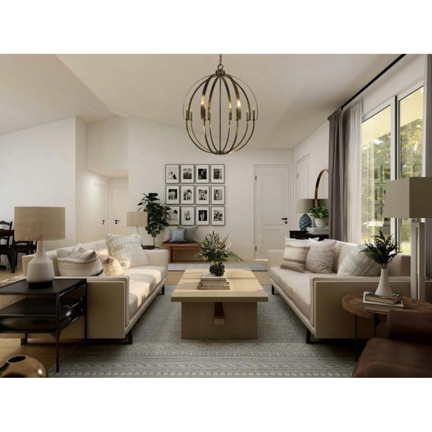 8-Light Antique Brass Luna Chandelier - 4728 AB by Framburg