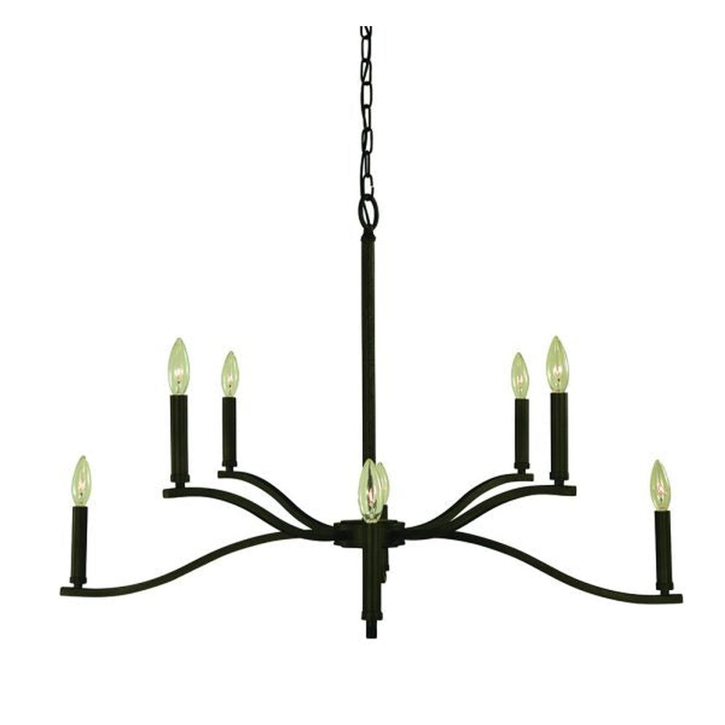 8-Light Heidelberg Dining Chandelier - L1190 IRON by Framburg