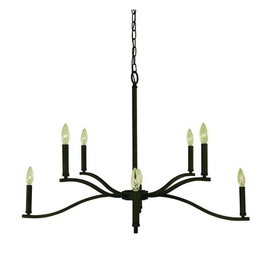 8-Light Heidelberg Dining Chandelier - L1190 IRON by Framburg