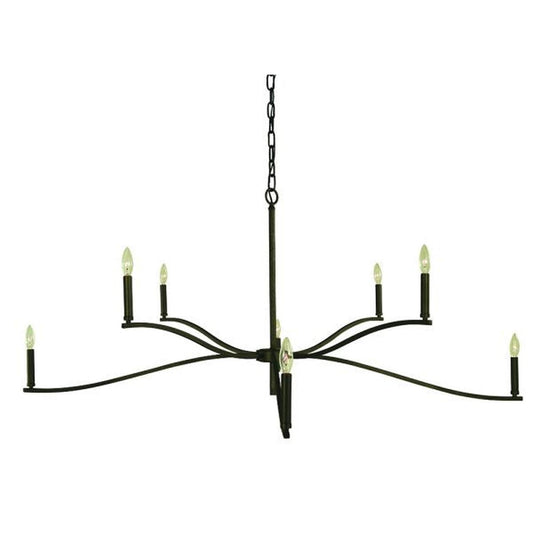 8-Light Iron Bridgeport Foyer Chandelier - L1194 IRON by Framburg