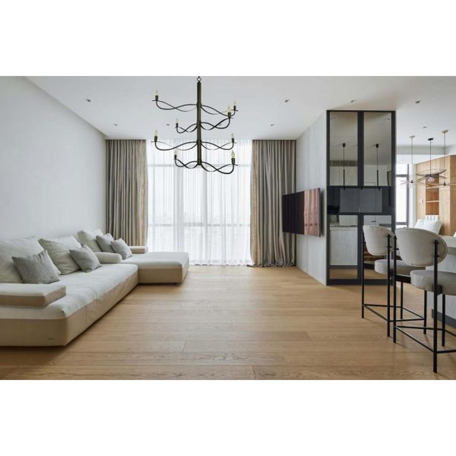 8-Light Iron Telluride Foyer Chandelier - 5728 IRON by Framburg