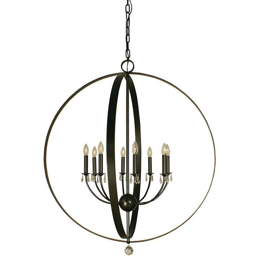 8-Light Mahogany Bronze Constellation Foyer Chandelier - 4378 MB by Framburg